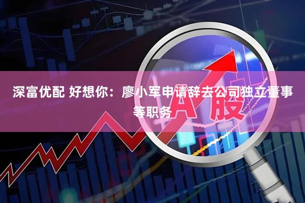 深富优配 好想你:廖小军申请辞去公司独立董事等职务